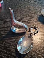 Verzilverd lepeltje en vaasje, Ophalen of Verzenden