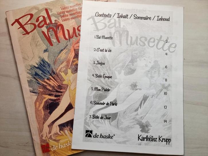 Valses Musettes - 1 of 2 Accordeons - De Haske, Muziek en Instrumenten, Bladmuziek, Zo goed als nieuw, Thema, Populair, Accordeon