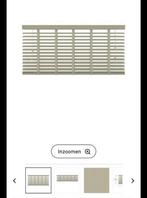 Houten jaloezieën (2), kleur leem (160 x 180), Huis en Inrichting, Stoffering | Gordijnen en Lamellen, Ophalen, Gebruikt, 150 tot 200 cm