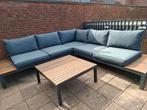 Prachtige Loungeset met Tafel, 5 zitplaatsen, Aluminium, Ophalen of Verzenden, Zo goed als nieuw