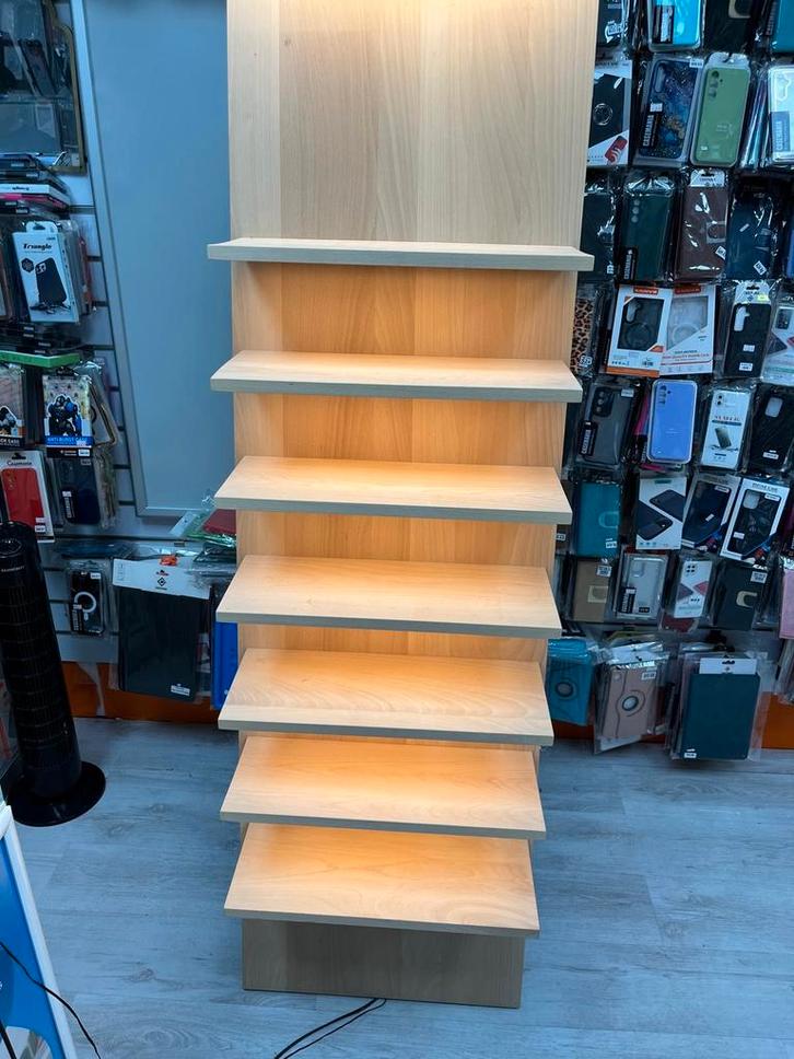 Houten Display kast met Verlichting, Huis en Inrichting, Kasten | Vitrinekasten, Minder dan 100 cm, 25 tot 50 cm, Met deur(en)