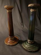 Antieke sokkels / zuilen - set van 2, Antiek en Kunst, Antiek | Kandelaars, Ophalen of Verzenden, Overige materialen