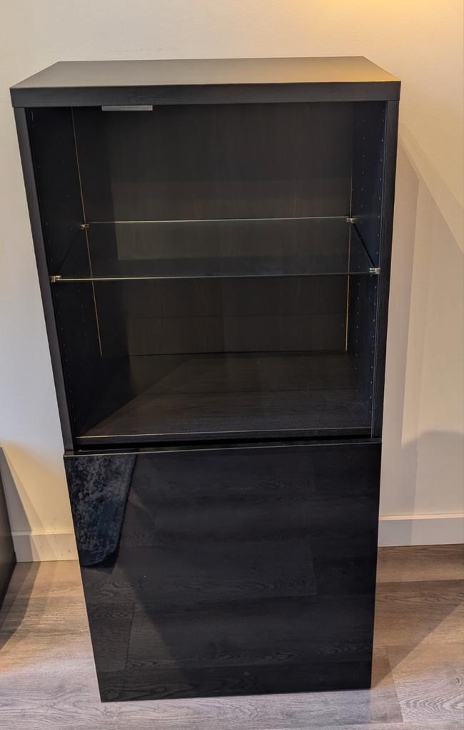 Zwartbruine IKEA BESTÅ kast, Huis en Inrichting, Kasten | Boekenkasten, Minder dan 100 cm, 25 tot 50 cm, Ophalen