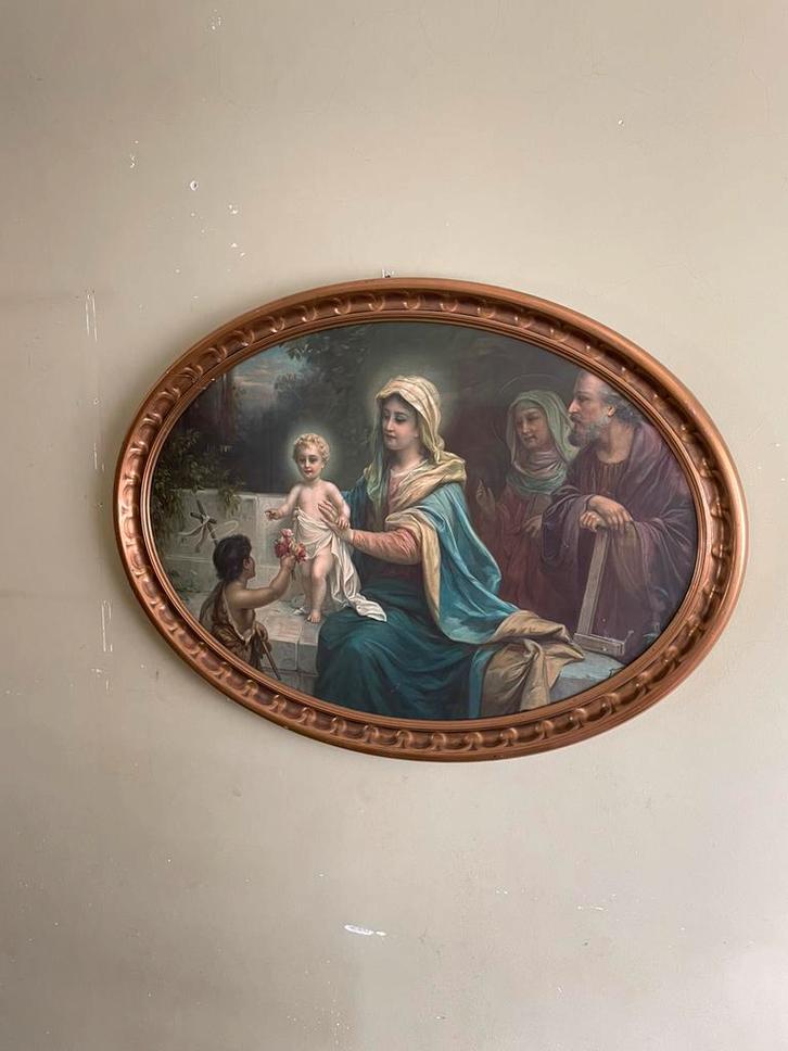 Schilderij "De Heilige Familie" - Hans Zatzka (reproductie), Antiek en Kunst, Antiek | Wandborden en Tegels, Ophalen