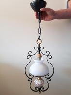 Antieke olielamp omgebouwd naar een prachtige hanglamp, Huis en Inrichting, Lampen | Kroonluchters, Ophalen of Verzenden, Zo goed als nieuw