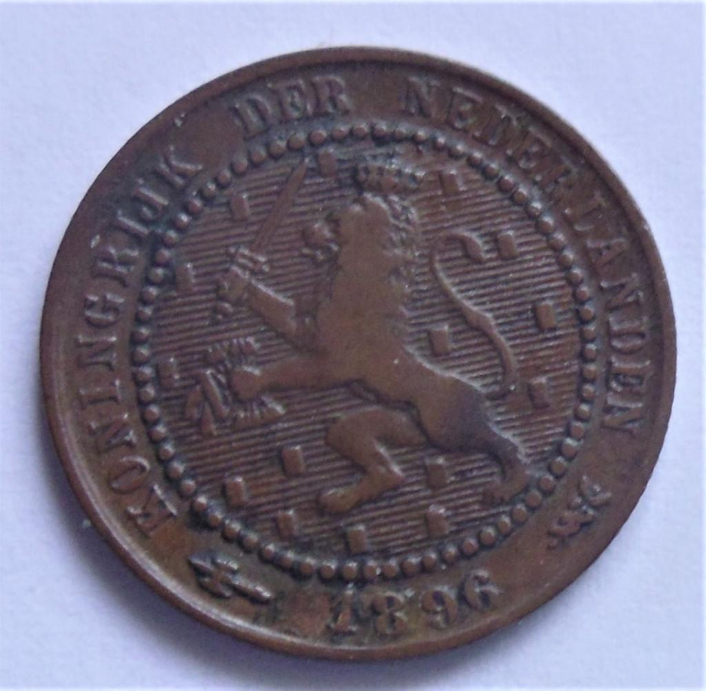 Nederland - schaarse cent 1896.(17), Postzegels en Munten, Munten | Nederland, Verzenden, Koningin Wilhelmina, 1 cent, Losse munt