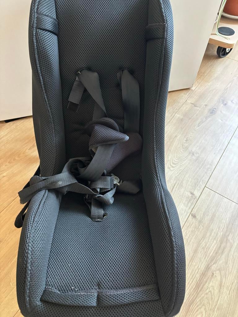 Melia bakfiets kinderzitje met gordel, Fietsen en Brommers, Fietsaccessoires | Fietsstoeltjes, Ophalen, Gebruikt, 9 t/m 18 kg