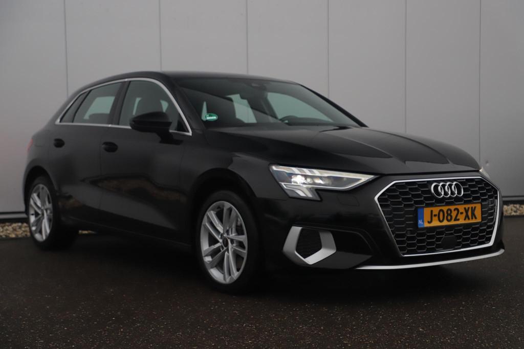 Audi A3 Sportback 30 TFSI Advanced edition Automaat Leder Sp, Auto's, Traction-control, Gebruikt, Met garantie (alle), Zwart