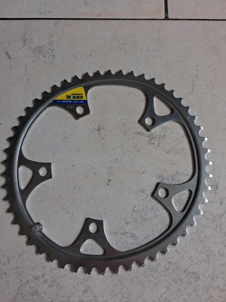 Shimano Biopace tandwiel 52T, Fietsen en Brommers, Fietsonderdelen, Ophalen of Verzenden, Crankstel of Pedalen