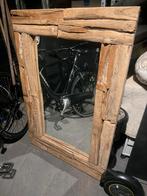 Grote houten stoere spiegel afmetingen zie foto’s, Huis en Inrichting, Ophalen of Verzenden, Zo goed als nieuw, Rechthoekig, Minder dan 100 cm