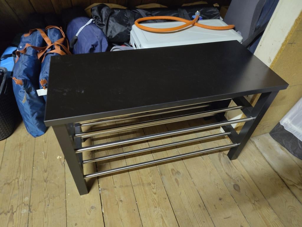 Ikea Tjusig schoenenbankje/kapstokbankje - Zwart, Ophalen