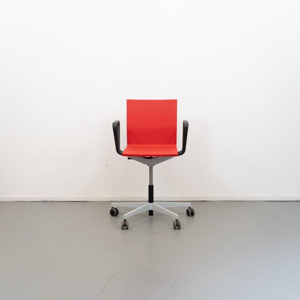 4x Vitra Maarten v Severen .04 Bureaustoel Rood, Niet ingevuld, Niet ingevuld, Ophalen of Verzenden, Zo goed als nieuw