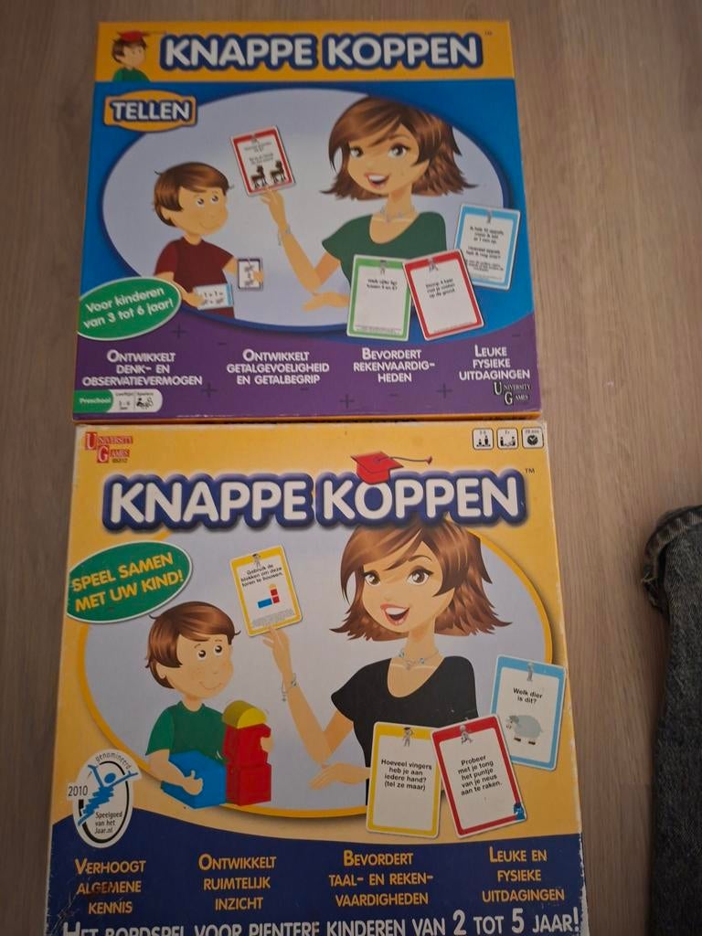 Knappe Koppen Tellen en Knappe Koppen Bordspel, Drie of vier spelers, Ophalen of Verzenden, Zo goed als nieuw, University Games