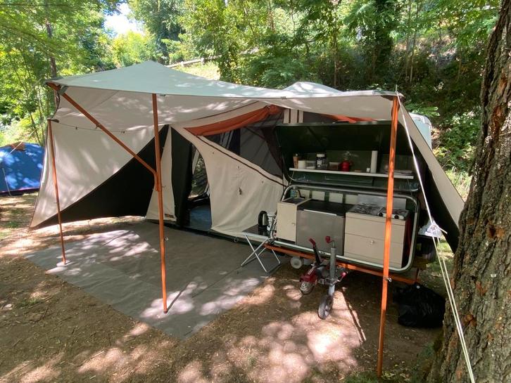 Te koop: Holtkamper Cocoon M uit 2010 membrane airco tentdak, Caravans en Kamperen, Vouwwagens, Holtkamper, tot en met 3, Meerkleurig