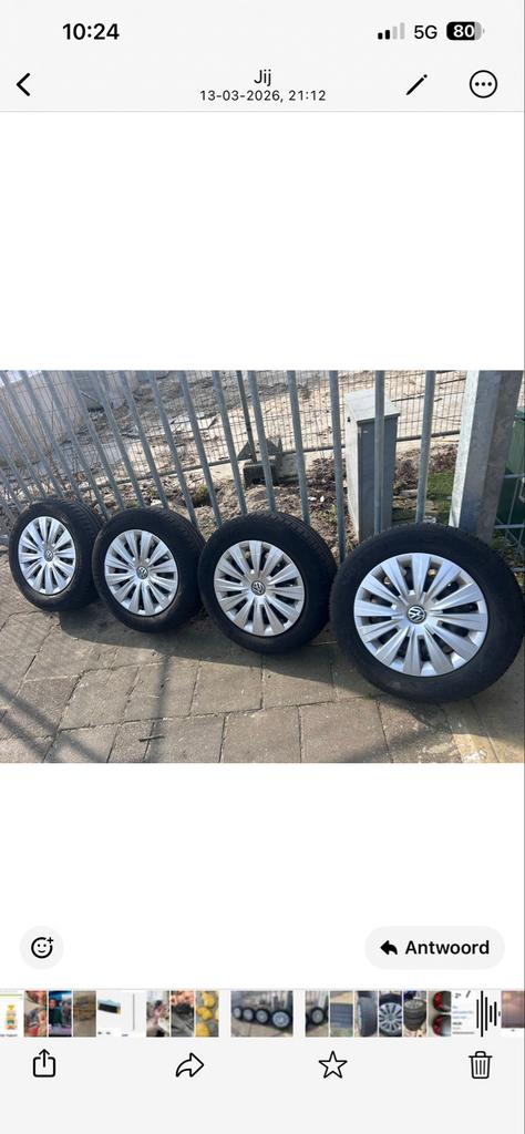 Volkswagen 15 inch All Season Banden en Velgen, Ophalen of Verzenden, Gebruikt