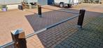 Hekwerk RVS  houten palen., Tuin en Terras, Ophalen, Gebruikt, Overige materialen