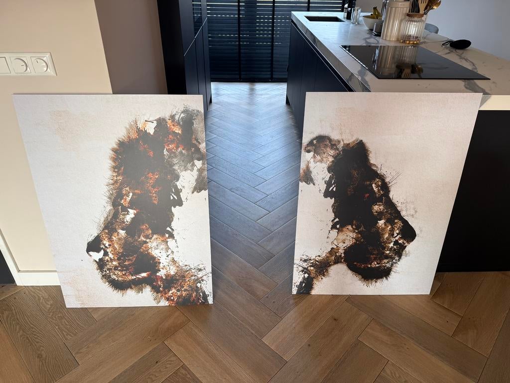 Posterjunkie leeuwen poster 70x100, Huis en Inrichting, Woonaccessoires | Schilderijen, Tekeningen en Foto's, Ophalen, Zo goed als nieuw