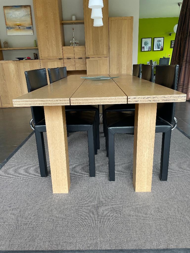 Massieve eiken eettafel “La Basilica”, Huis en Inrichting, Tafels | Eettafels, Zo goed als nieuw, 50 tot 100 cm, 200 cm of meer