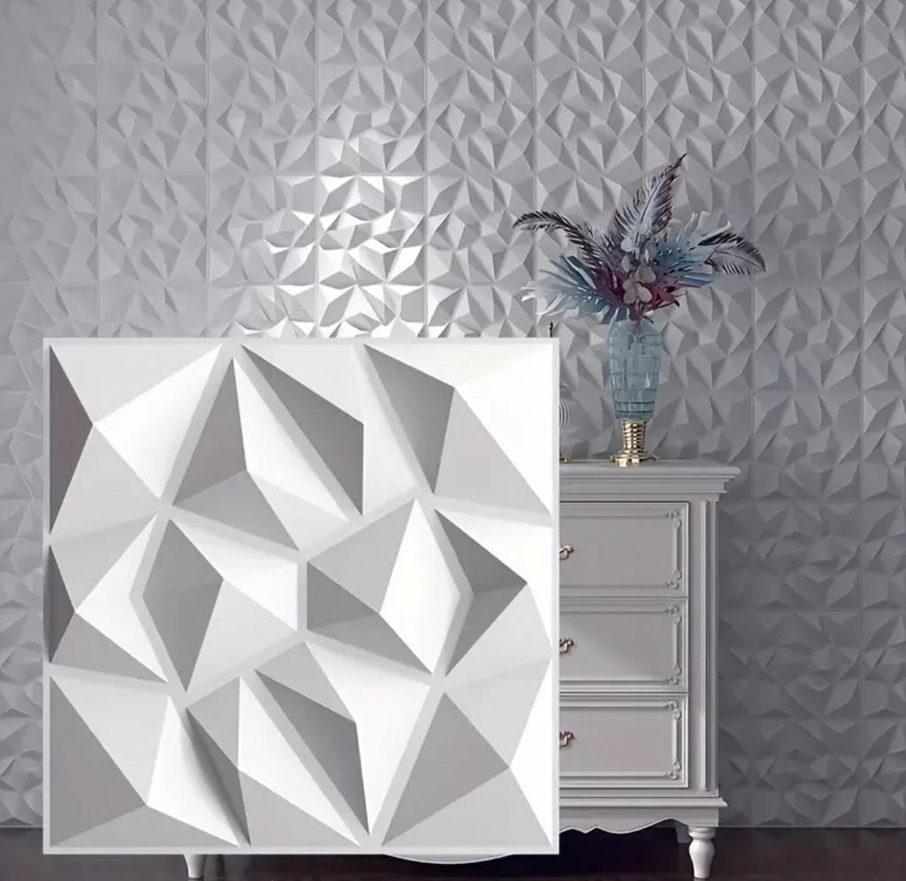 Witte 3D wandpanelen (30 stuks), Huis en Inrichting, Ophalen of Verzenden, Wit