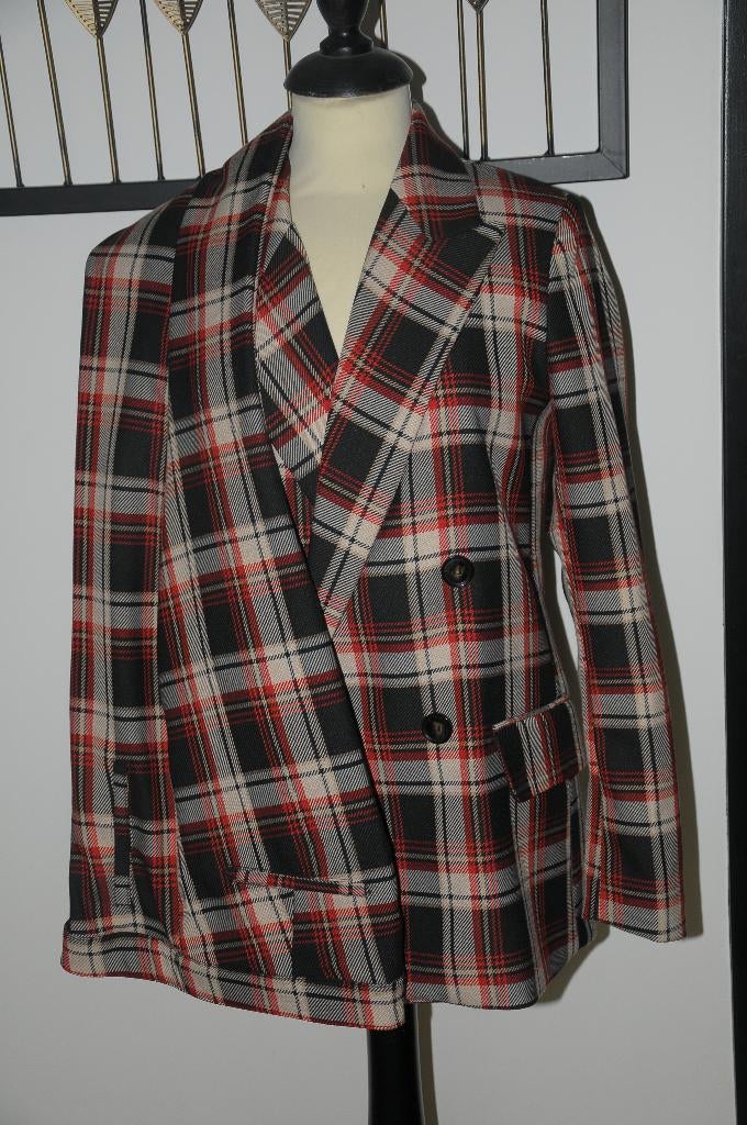 Supergaaf geruit pak van H&M, maat 38, ZGAN!!, Maat 38/40 (M), H&M, Kostuum of Pak, Ophalen of Verzenden