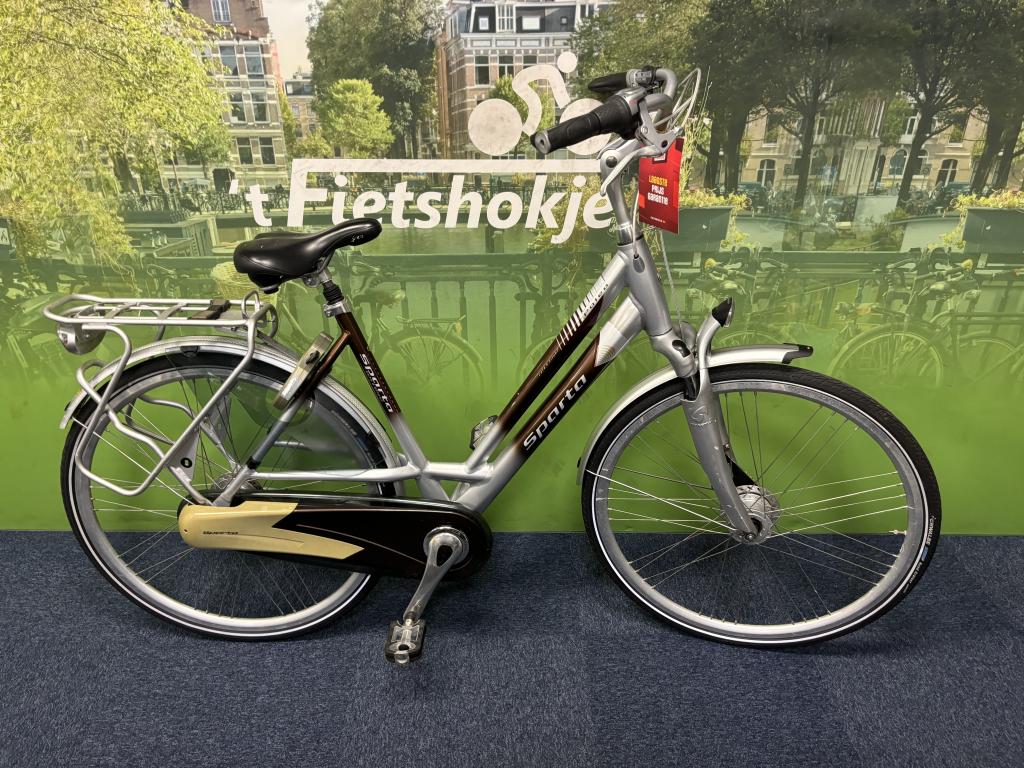Fietshokje Raaks: Sparta Cafe&silver damesfiets 53cm, Fietsen en Brommers, Fietsen | Dames | Damesfietsen, Niet ingevuld, Sparta