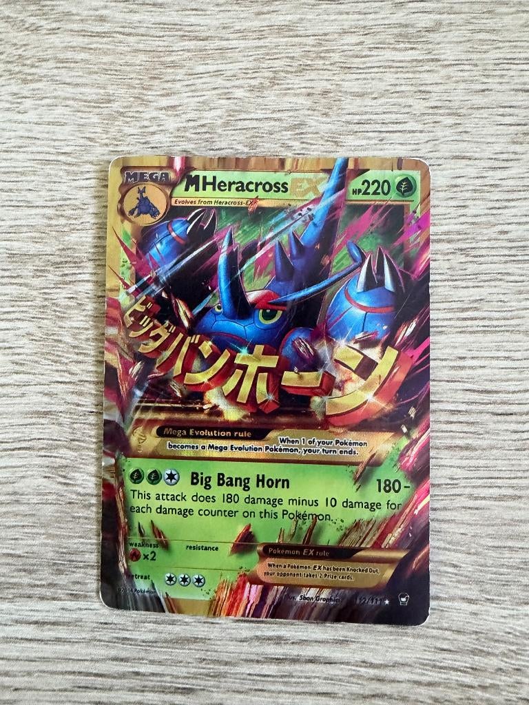 Pokemon Heracross EX, Ophalen of Verzenden, Gebruikt, Losse kaart