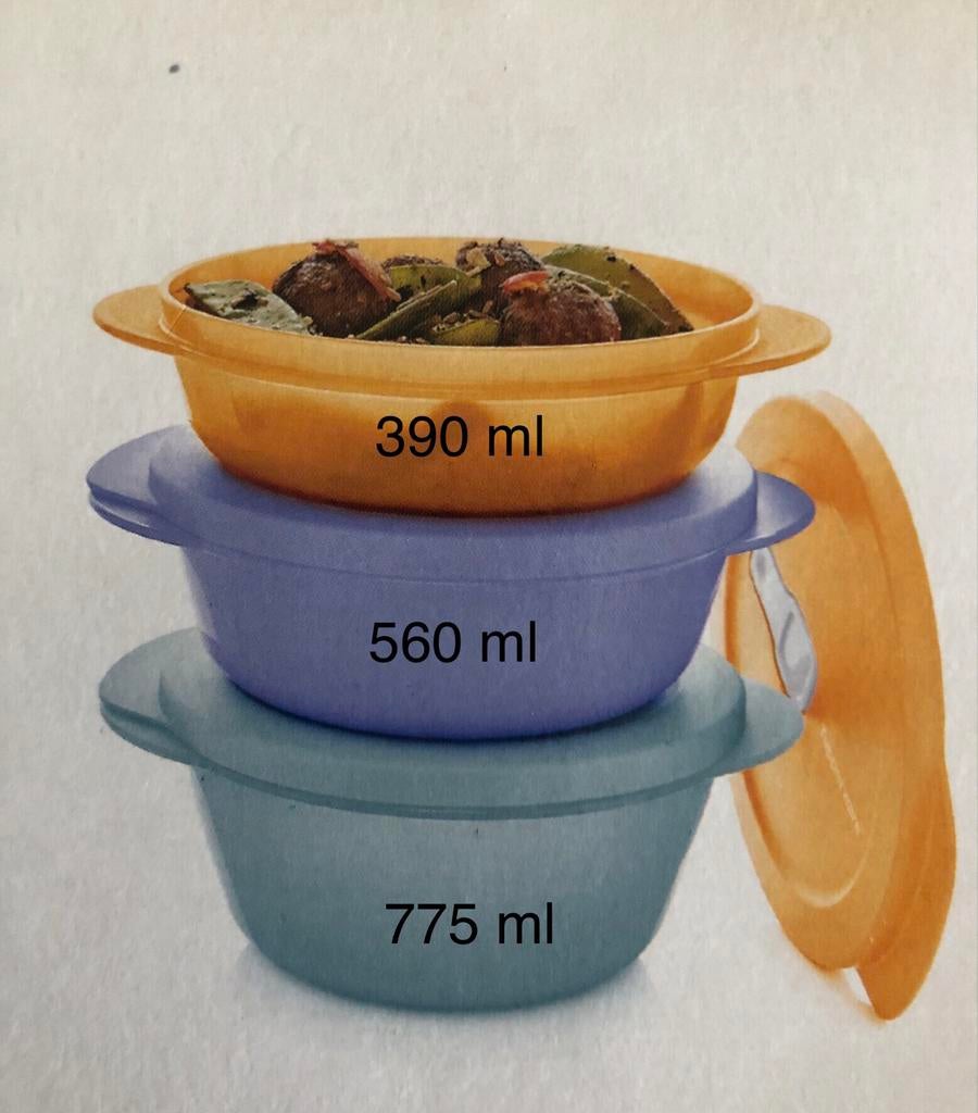 Tupperware magnetron schalen set - Nieuw!, Ophalen of Verzenden, Nieuw, Oranje, Schaal