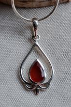 Zilveren kettinghanger met Carneool, Sieraden, Tassen en Uiterlijk, Kettingen, Nieuw, Oranje, Ophalen of Verzenden, Met edelsteen