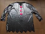 carnaval. Clowns shirt. Zilver. Lengte 80 cm. Van oto 65 cm., Carnaval, Maat 42/44 (L), Ophalen of Verzenden, Kleding