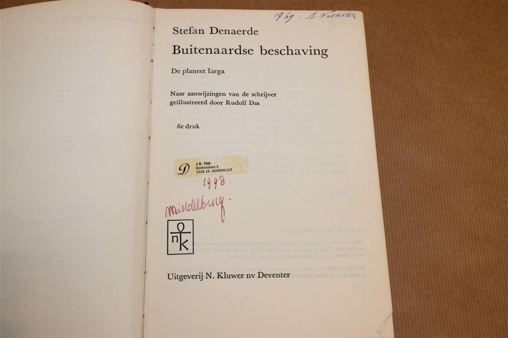 Planeet Iarga — Buitenaardse Beschaving, Denaerde 1972, Ophalen of Verzenden, Gelezen, Overige onderwerpen, Achtergrond en Informatie
