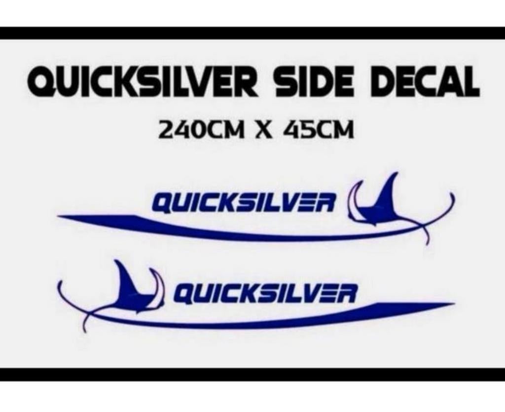 Quicksilver Vinyl Decal boten boot jacht XL Stickers sticker, Watersport en Boten, Accessoires en Onderhoud, Nieuw, Ophalen of Verzenden
