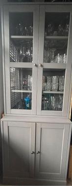 IKEA Opberger Grijs met vitrine deuren HAVSTA, Ophalen, Met deur(en), 200 cm of meer, Zo goed als nieuw