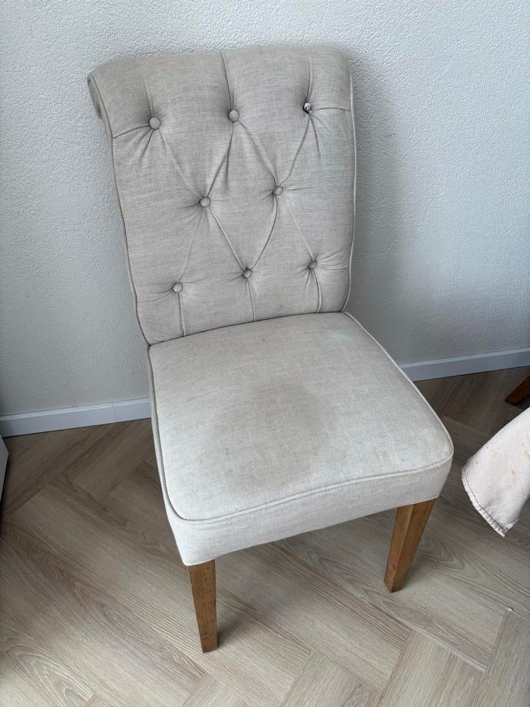 Beige Riviera Maison stoel - Gebruikt, Ophalen, Gebruikt, Overige kleuren, Eén