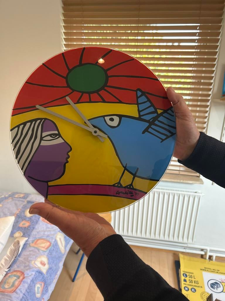 Corneille wandklok gesigneerd 1999, Ophalen