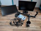 2 Philips monitoren 24 inch en monitorarm, HDMI, IPS, Full HD, Ophalen of Verzenden
