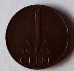 1 cent munt 1948 Koningin Wilhelmina, Ophalen of Verzenden