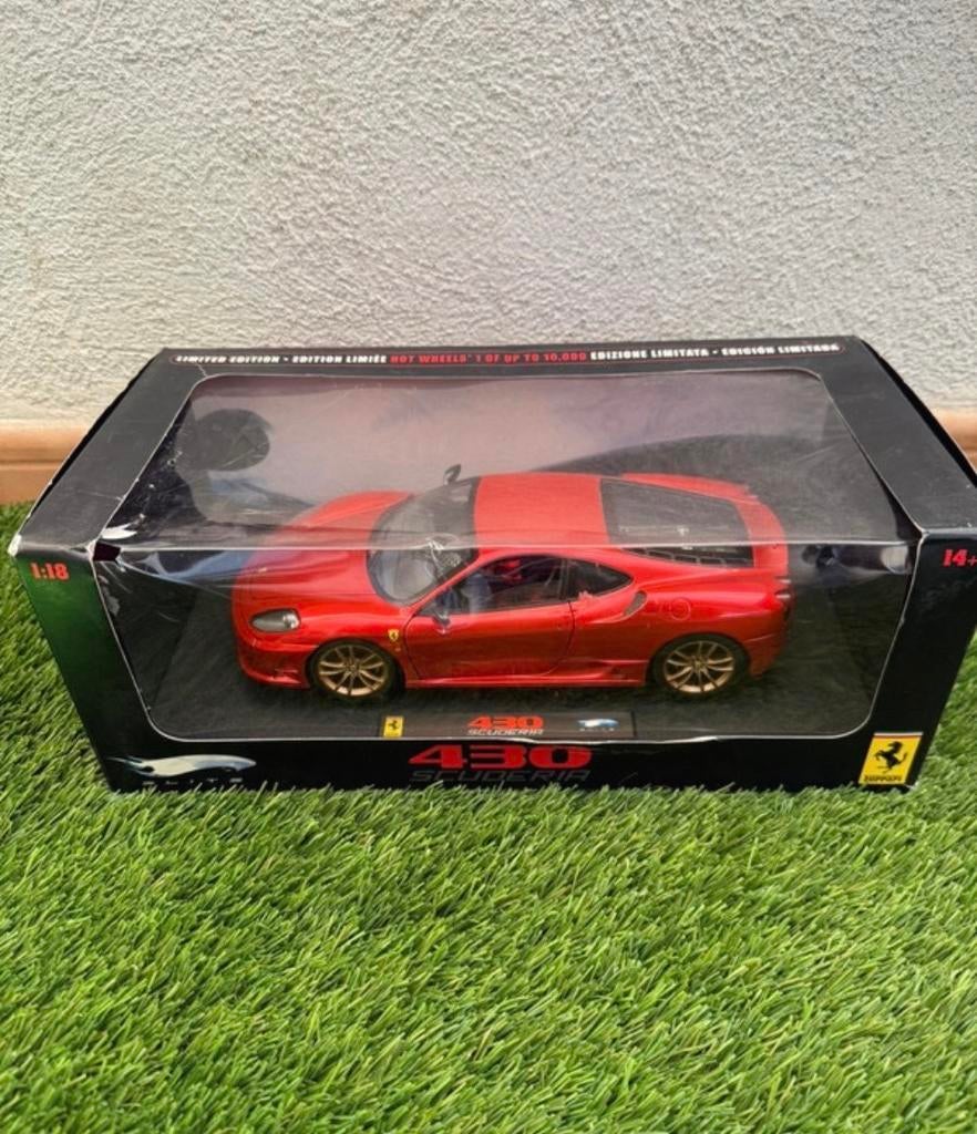 Hot Wheels Elite Ferrari F430 1:18 met doos, Ophalen of Verzenden, Zo goed als nieuw, Auto, Hot Wheels