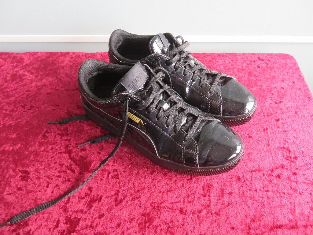 PUMA Schoenen Zwart Lak maat 38 in goede staat, Puma, Zwart, Ophalen of Verzenden, Sneakers of Gympen