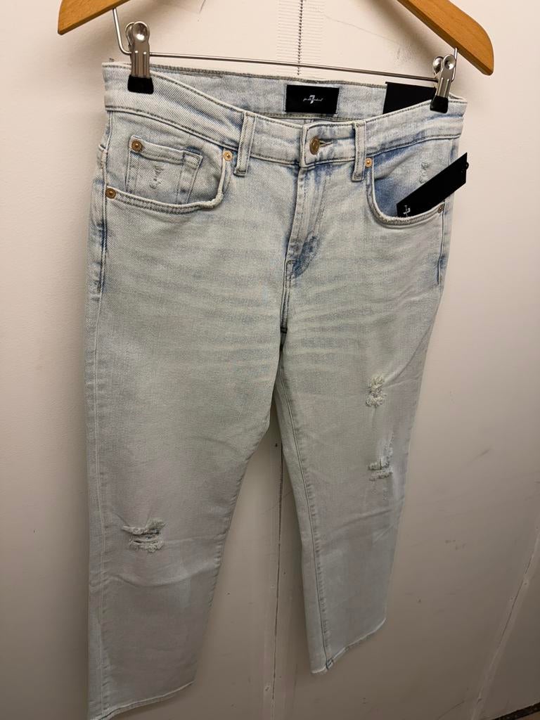 Nieuwe 7 For all Mankind Calie straight W28, Verzenden, Nieuw, Blauw, W28 - W29 (confectie 36)