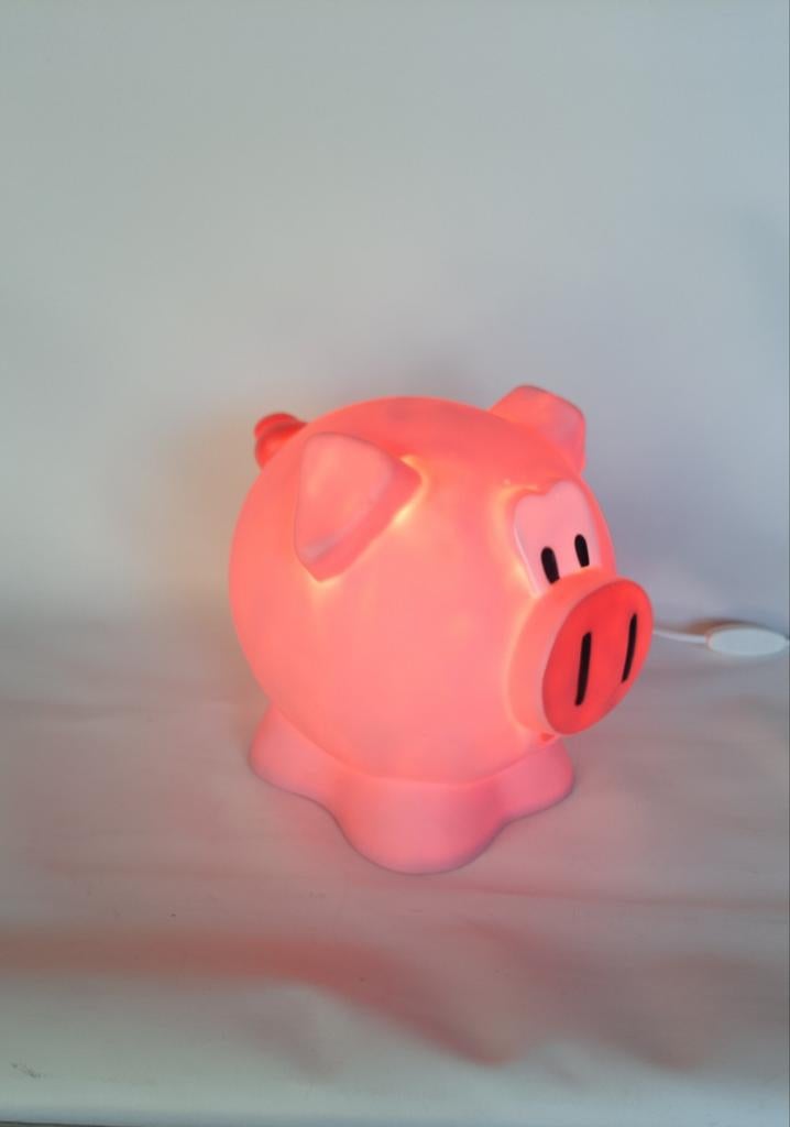 Mooie kinderkamerlamp varken, lees de beschrijving., Ophalen of Verzenden, Zo goed als nieuw, Lamp