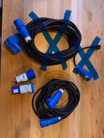 Diverse CEE verlengkabels en verloopstekkers, Ophalen of Verzenden, Gebruikt