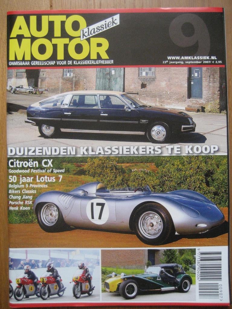 Auto Motor Klassiek 9 2007 Citroën CX 50 jaar, Porsche RSK, Ophalen of Verzenden, Nieuw, Citroën