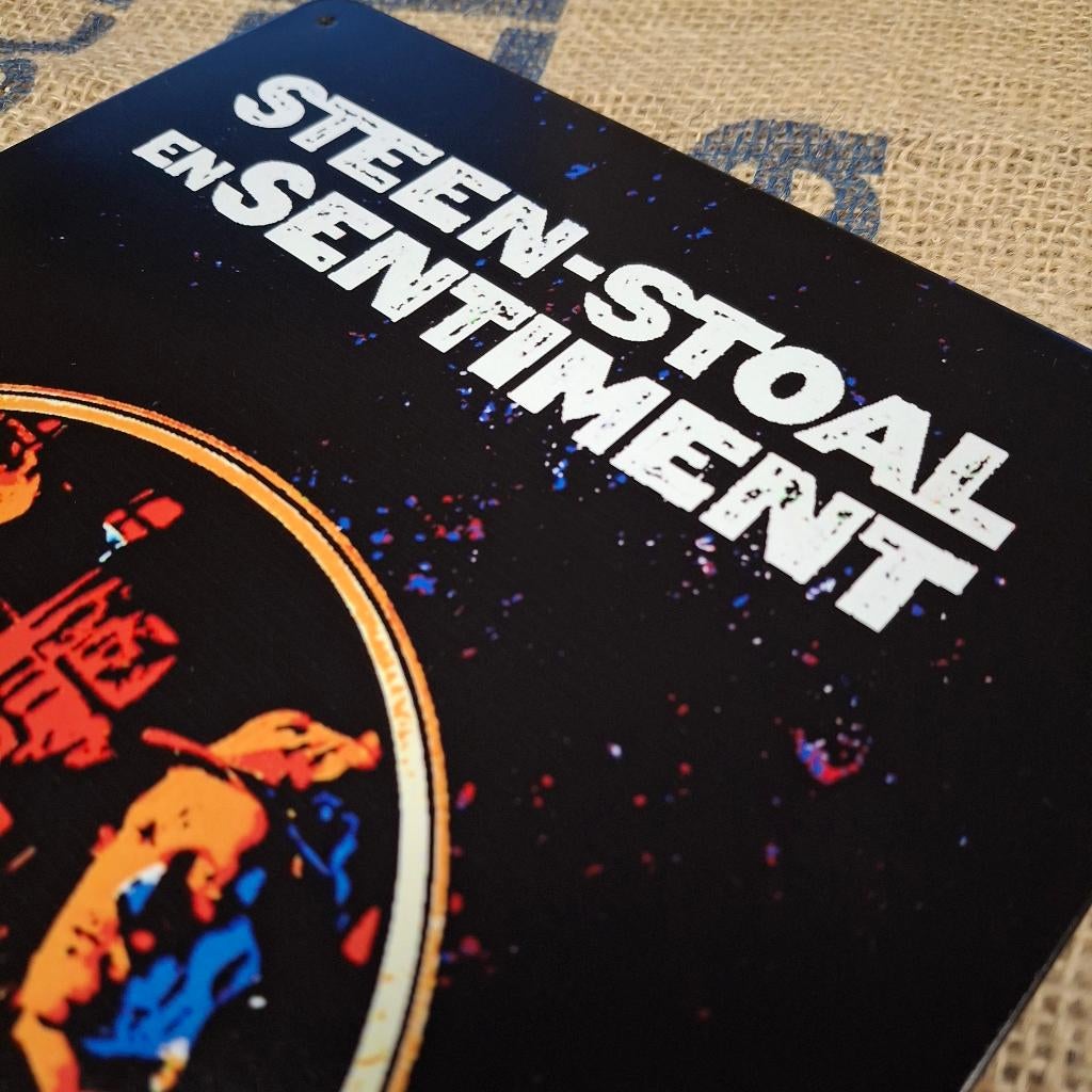 Normaal Steen Stoal & Sentiment Metalen wandplaat / wandbord, Metaal, Nieuw, Ophalen of Verzenden, Reclamebord