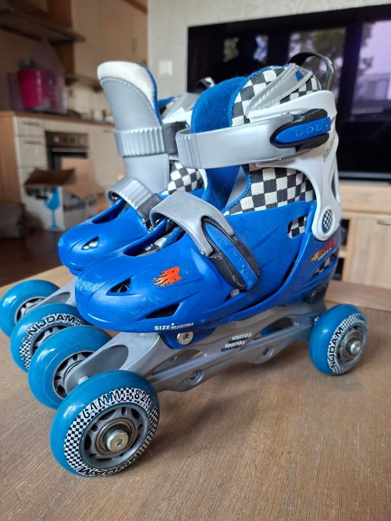Nijdam Skeelers Verstelbaar Maat 30-33 Blauw/Grijs, Overige merken, Kinderen, Ophalen of Verzenden, Inline skates 4 wielen