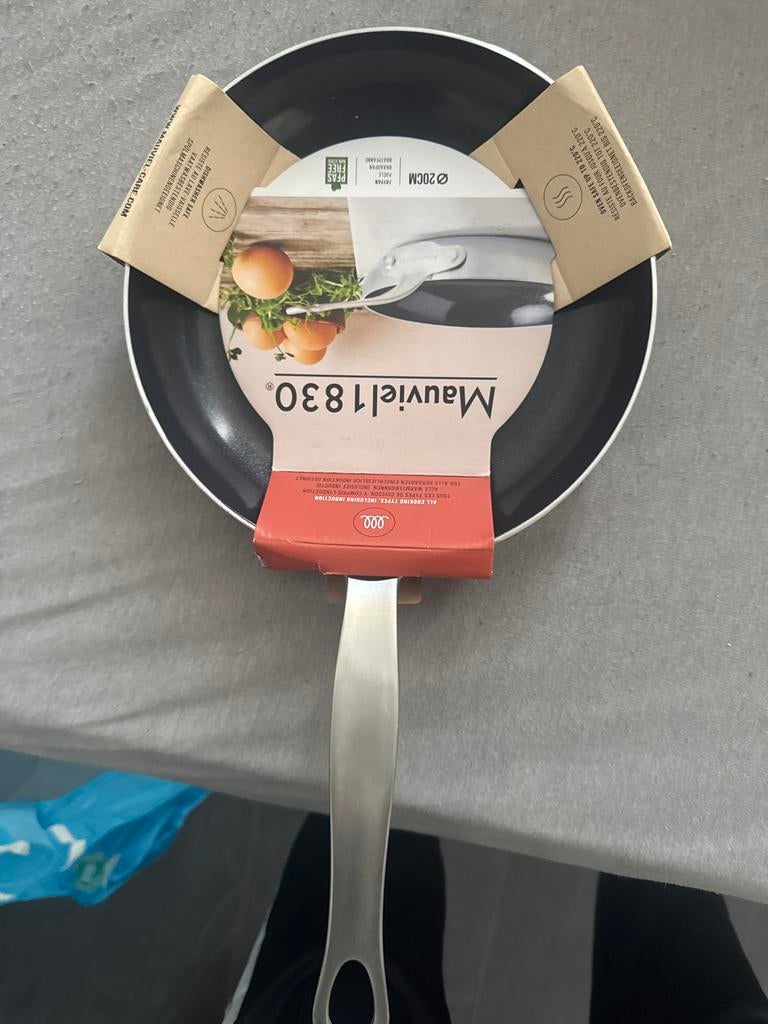 Mauviel 1830 Braadpan 20cm - PFAS Vrij & Inductie, Overige materialen, Inductieplaat, Nieuw, Ophalen of Verzenden