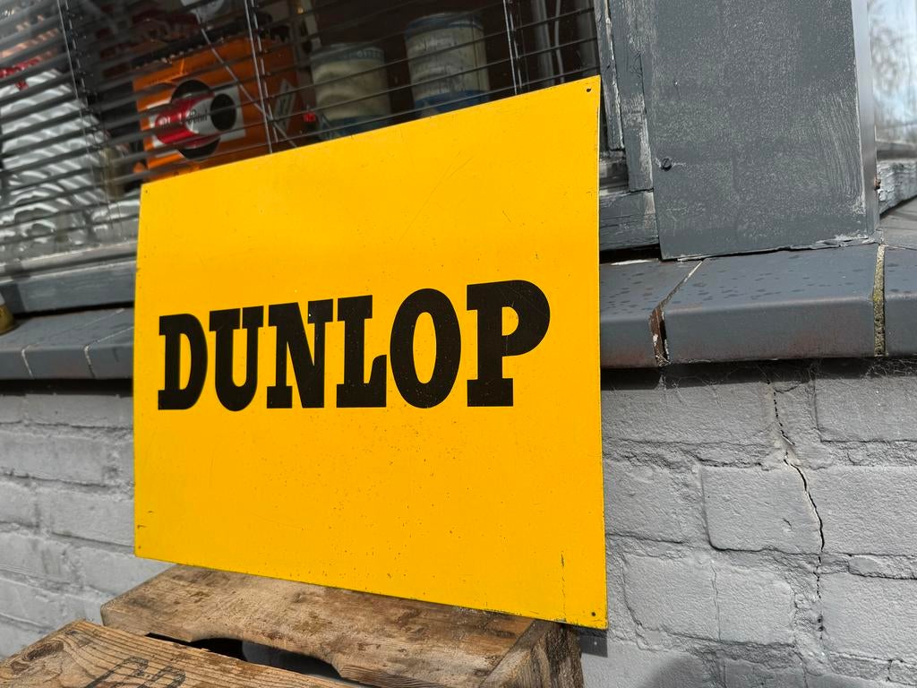 DUNLOP Banden oud reclame bord, Reclamebord, Gebruikt, ., Ophalen of Verzenden