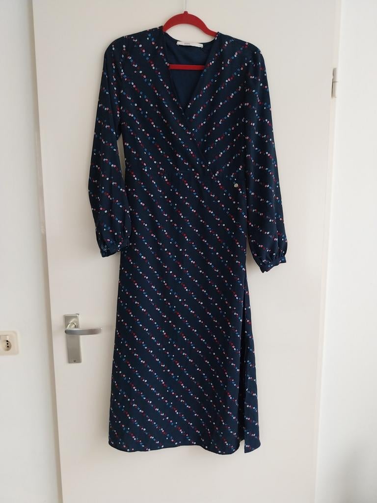 Steps donkerblauwe jurk met bloemen maat XS/S, Blauw, Ophalen of Verzenden, Zo goed als nieuw, Maat 34 (XS) of kleiner