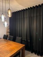 Zwarte vitrage gordijnen 2 stuks nieuw, 200 cm of meer, Zwart, Nieuw, 200 cm of meer