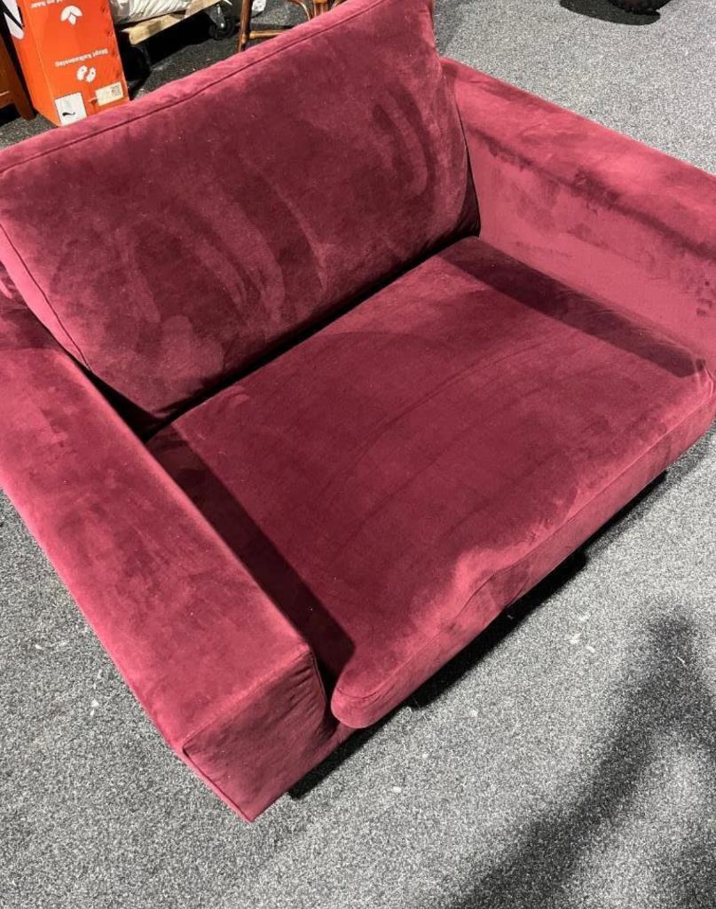 Nette staat Bankstel bordo eenpersoons bank stoel, Huis en Inrichting, Banken | Bankstellen, Ophalen, Eenpersoons, 75 tot 100 cm