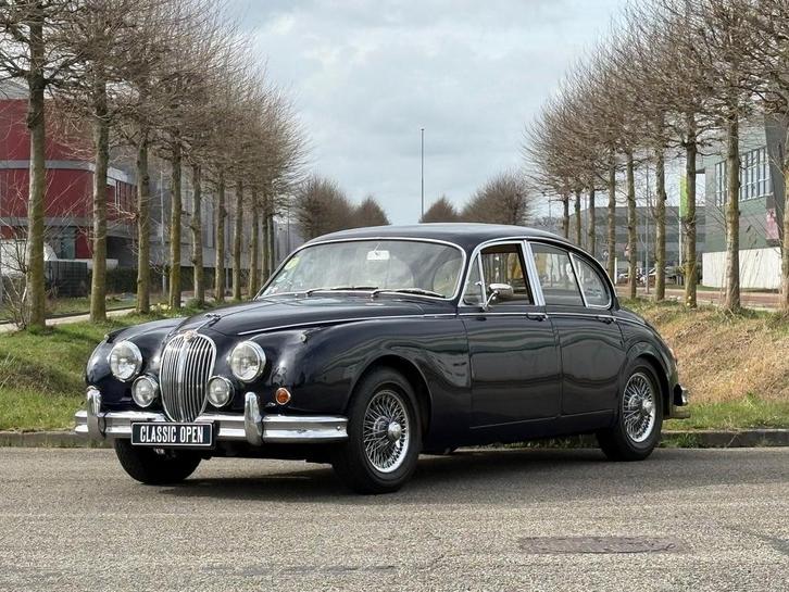Jaguar MK II, Auto's, Jaguar, Bedrijf, Overige modellen, Lederen bekleding, Open dak, Benzine, Sedan, Handgeschakeld, Blauw, Beige